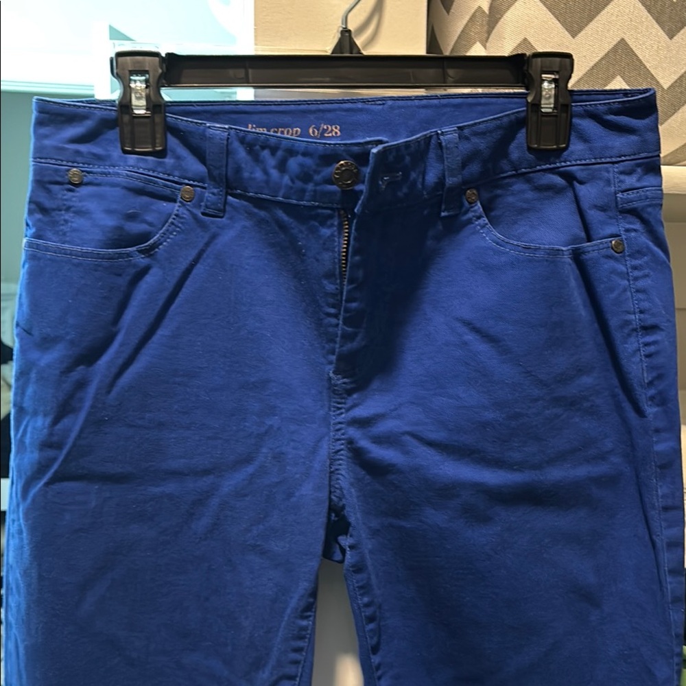 Talbots Women's Blue Slim Crop Ankle Jeans/Pants